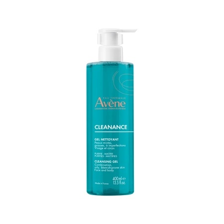 Avene Cleanance gel de curatare pentru ten gras si acneic, 400 ml
