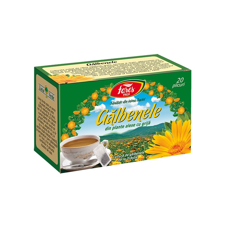 Ceai de Galbenele Fares - 20 Plicuri, Digestie și Sănătate Naturală