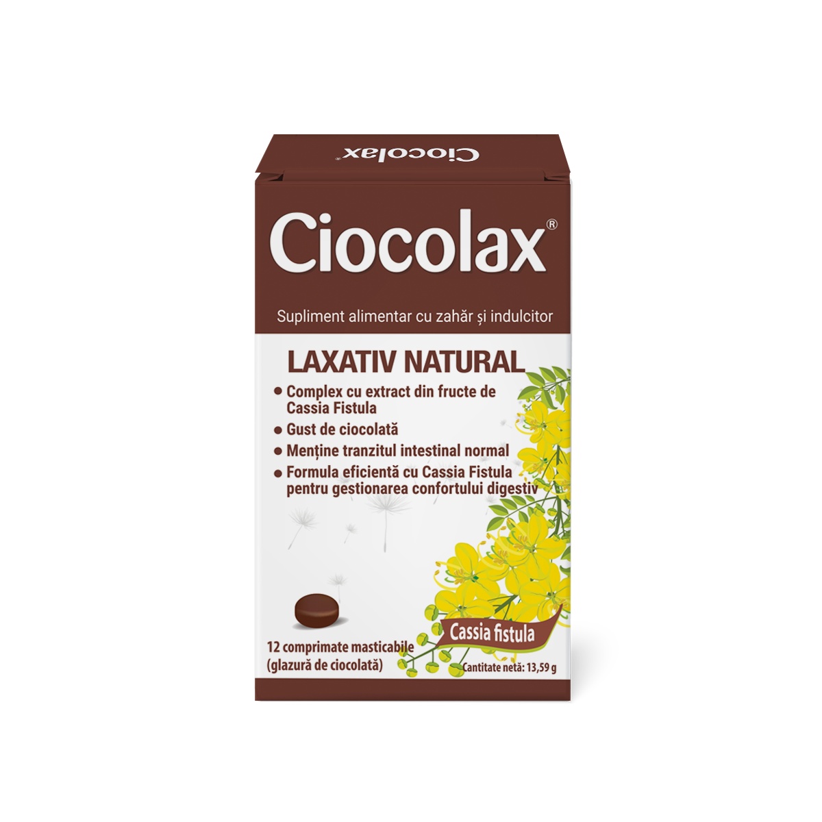 Ciocolax Natural, 12 comprimate