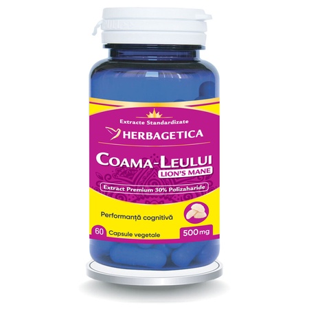 Coamă Leului, 60 capsule, Herbagetica