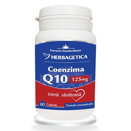 Coenzimă Q10, 125 mg, 60 capsule, Herbagetica