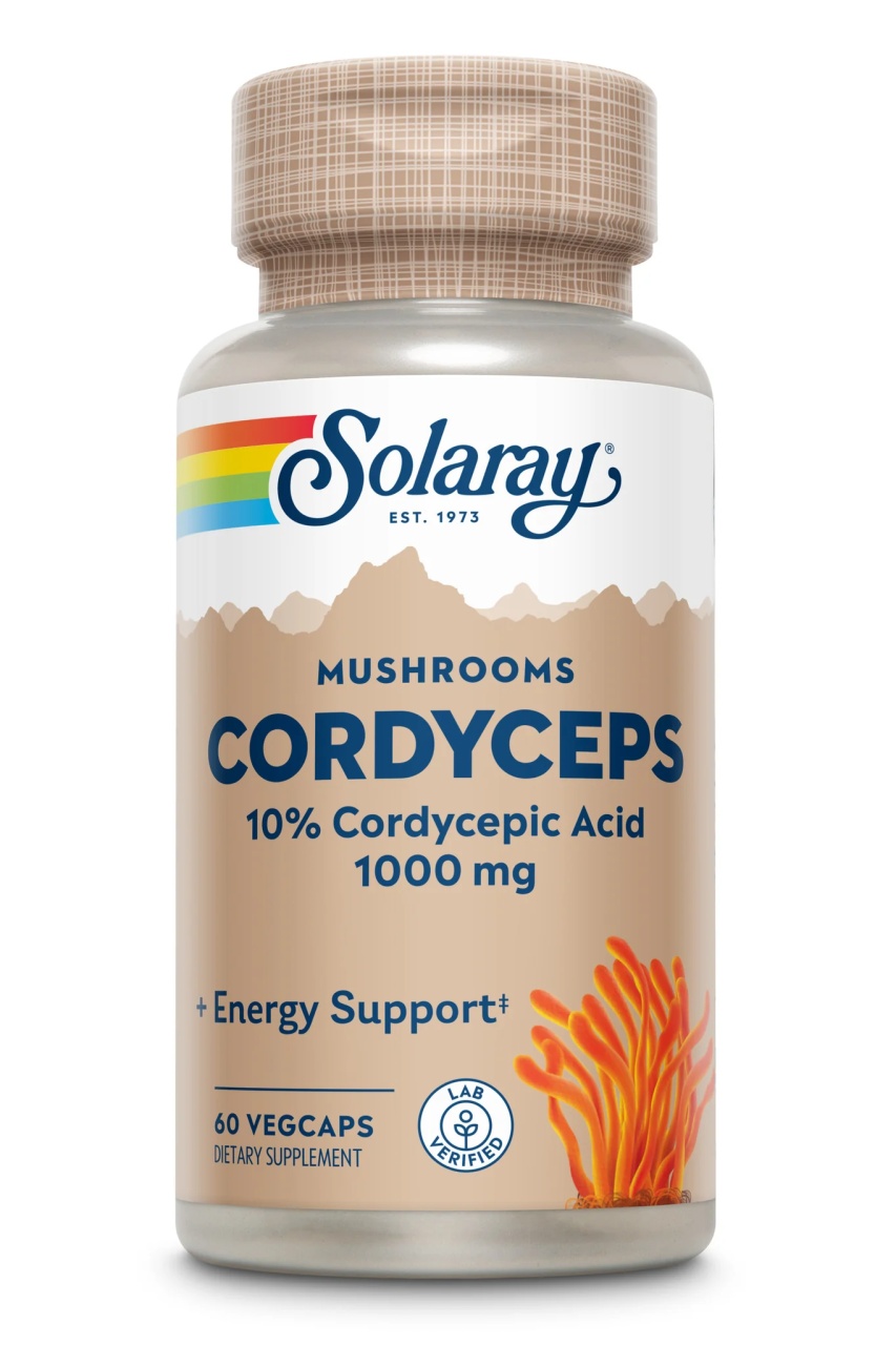 Cordyceps Solaray - 60 capsule pentru Energie și Adaptabilitate