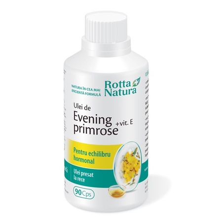 Evening Primrose + Vitamina E, 90 capsule, Rotta Natură
