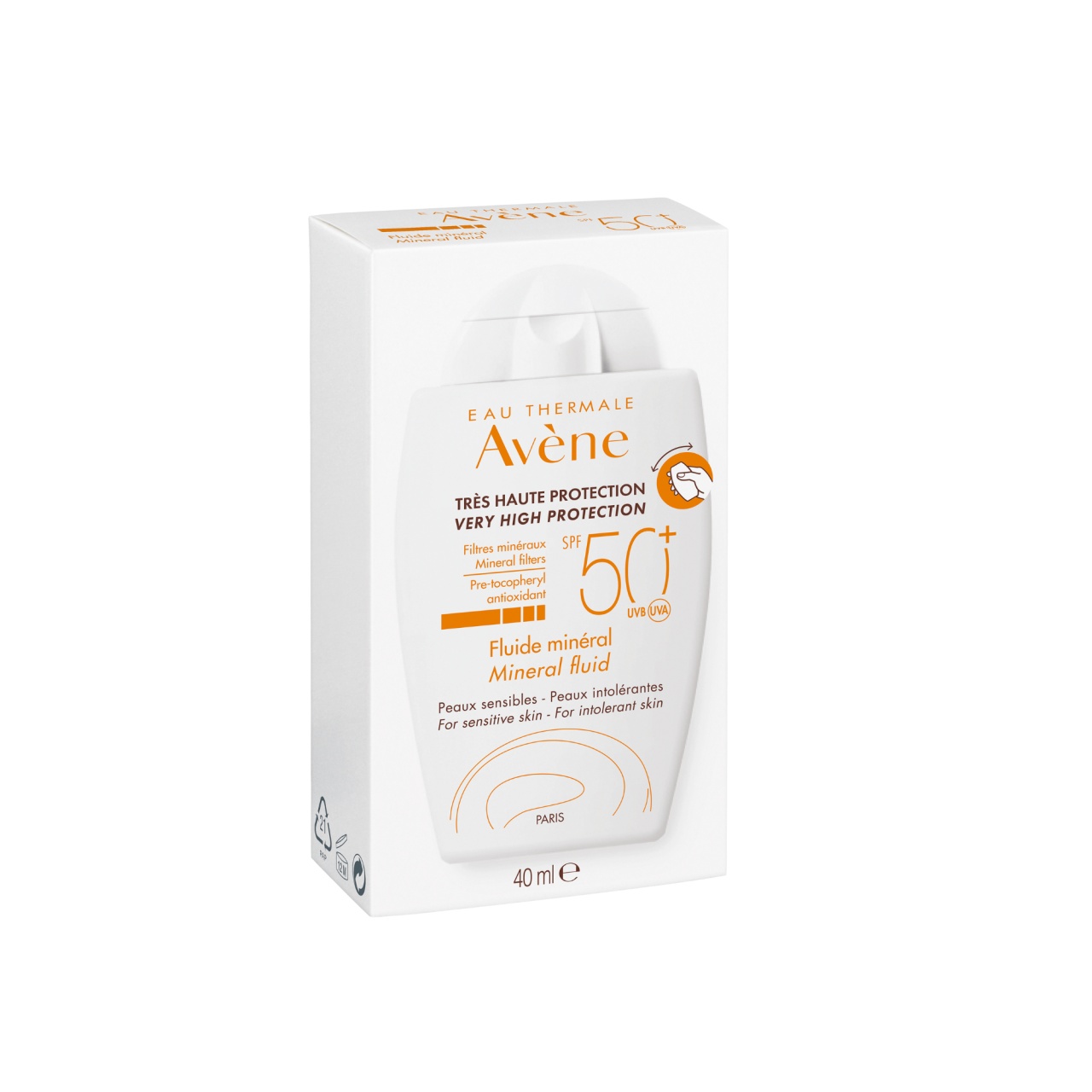 Fluid mineral pentru protectie solara SPF 50+, 40 ml, Avene