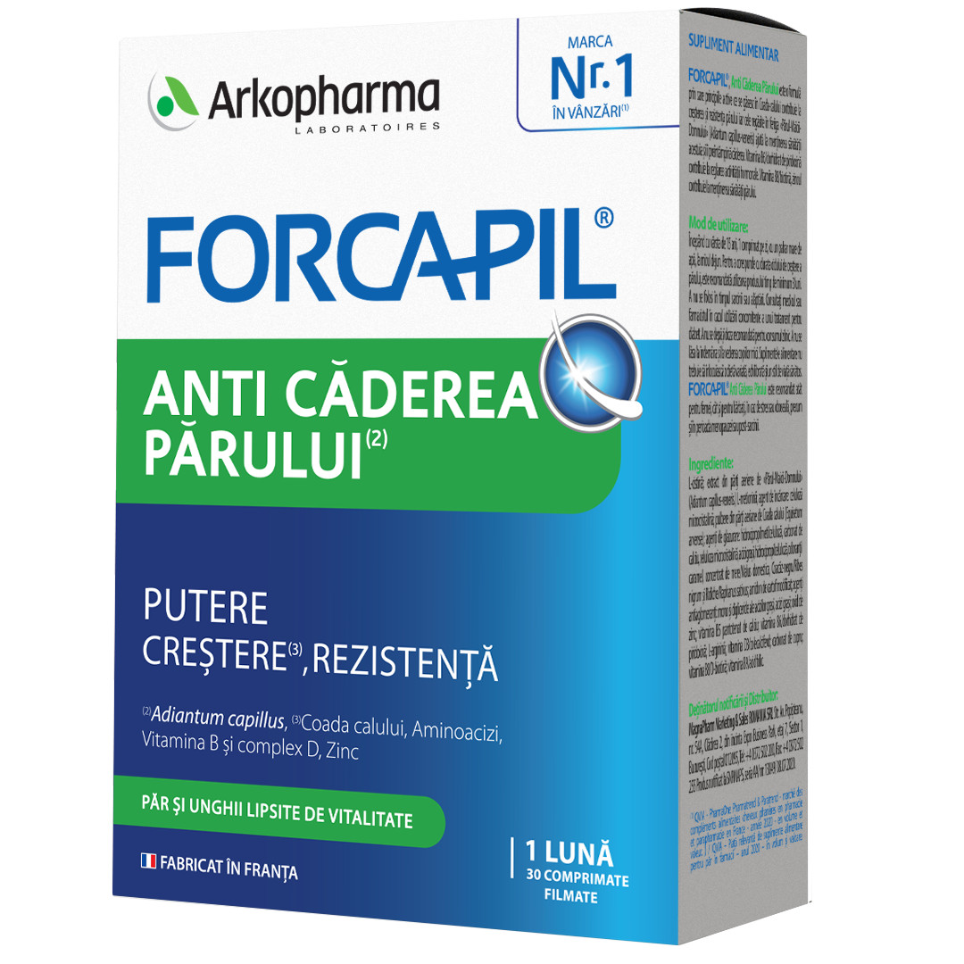 Forcapil anti caderea parului, 30 comprimate, Arkopharma