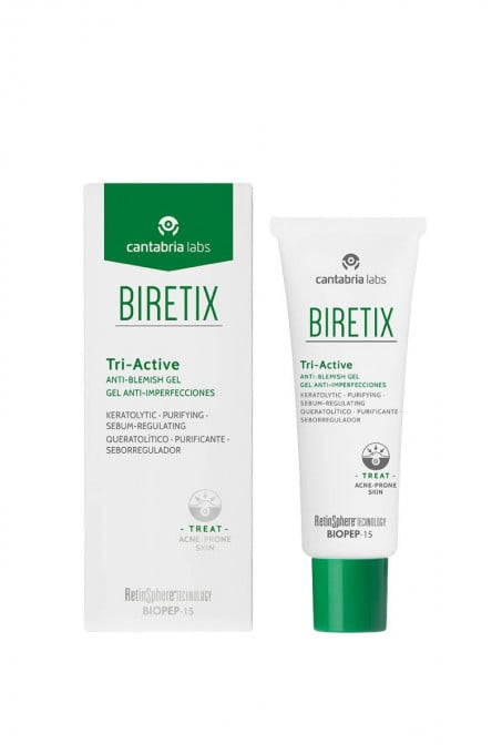 Gel anti-imperfectiuni tri-active biretix 50 ml, cantabria labs