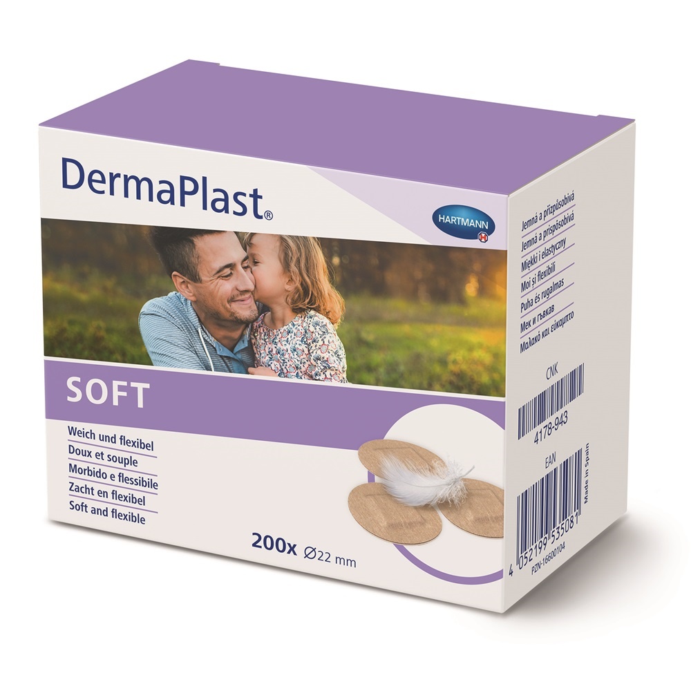 Hartmann DermaPlast Soft Injection Plasturi Rotunzi, 200 bucăți