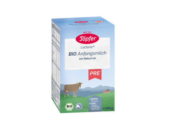 Lapte praf bio pre lactana, +0 luni, 600g, topfer