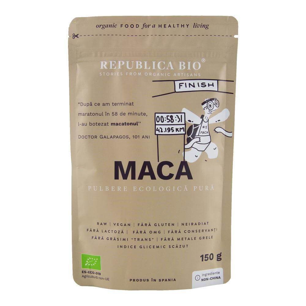 Maca pulbere ecologica pura, 150 g, republica bio