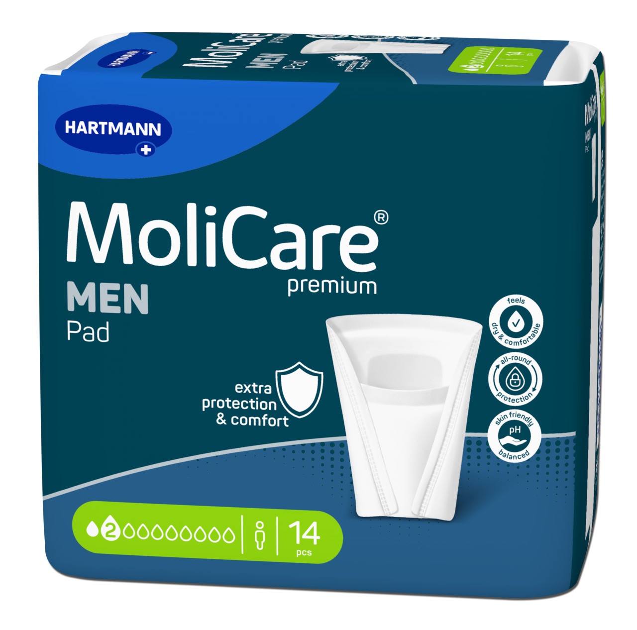 Molicare men pad 2 pic, 14 bucati- tampoane pentru incontinenta masculina, hartmann
