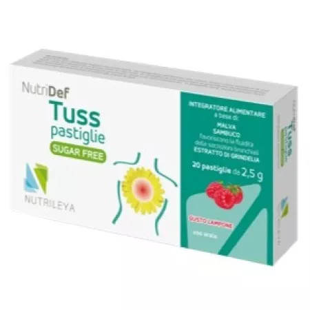 Nutridef tuss pastile sugar free zmeura x20dropsuri
