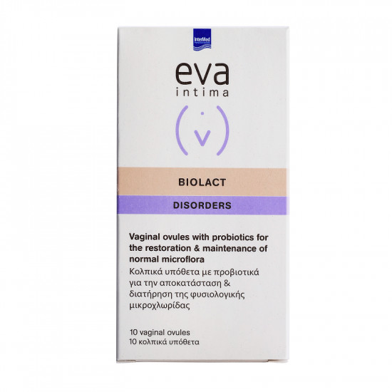 Ovule vaginale cu probiotice eva intima biolact, 10 bucati