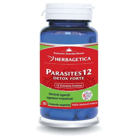 Parasites 12 Detox Forte, 30 capsule, Herbagetica