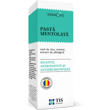 Pastă mentolată Dermotis, 50 ml, Tis Farmaceutic