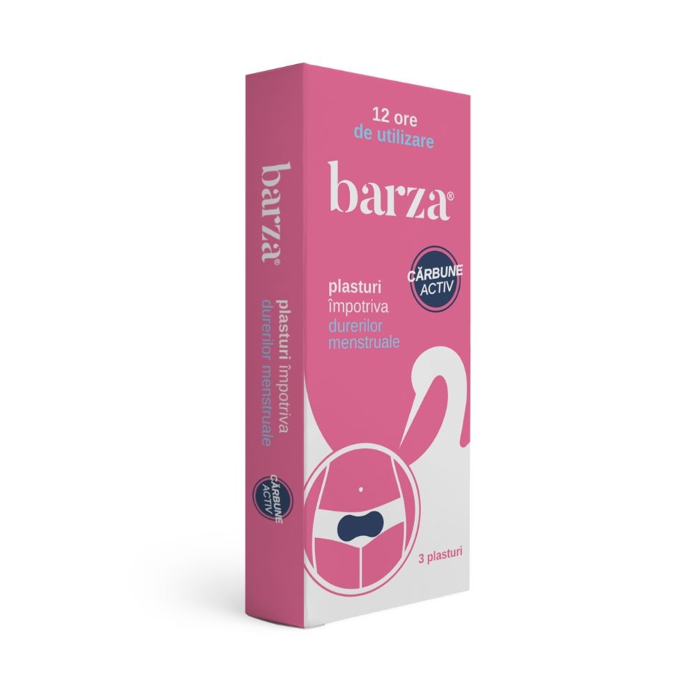 Plasturi dureri menstruale, 3 bucati, barza