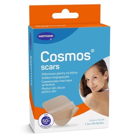 Plasturi pentru ingrijirea cicatricilor Cosmos Scars, 5 cm x 7.2 cm, 5 bucăți, Hartmann