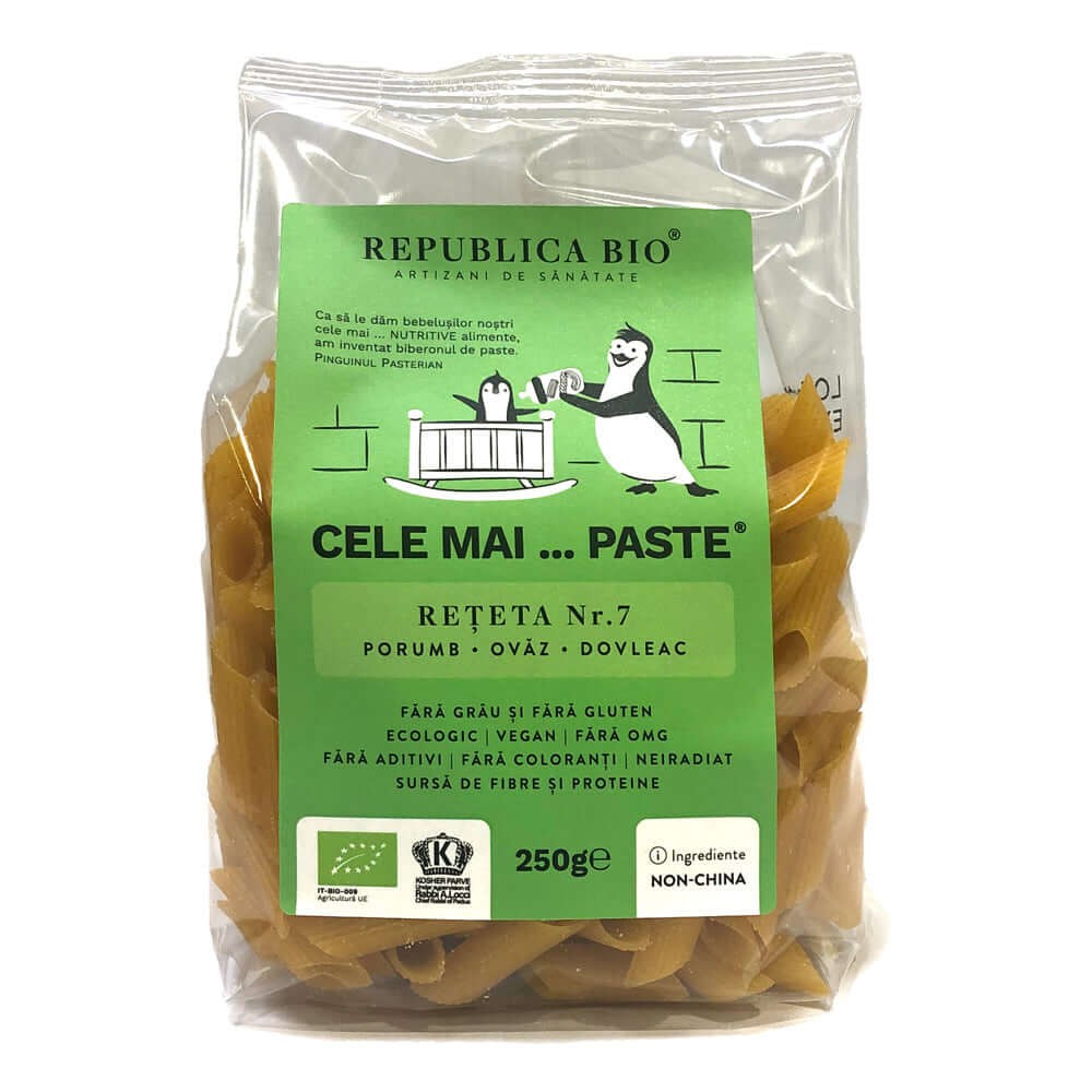Republica BIO Cele mai... Paste Reteta 7, porumb, ovaz si dovleac, fara gluten, 250 g