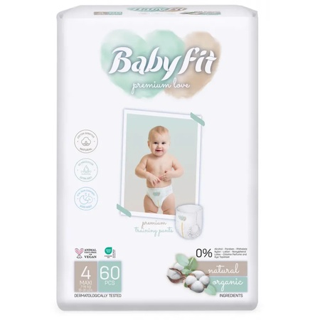 Scutece tip chilot Jumbo Maxi, Nr. 4, 7-14 kg, 60 bucăți, Babyfit