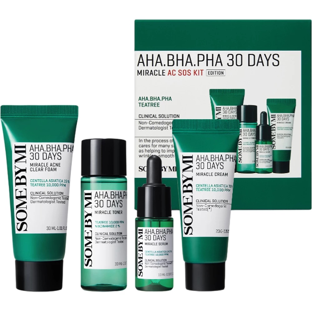 Some By Mi AHA BHA PHA 30 Days Miracle kit pentru ten cu imperfectiuni, 4 produse