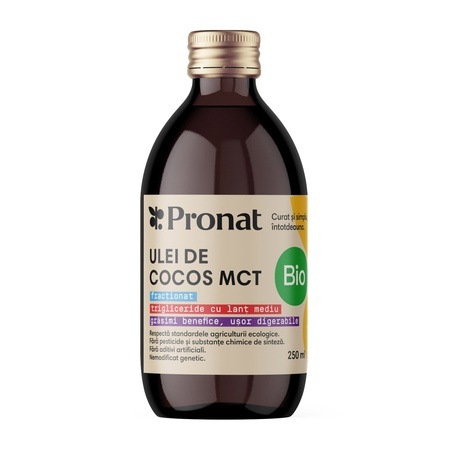 Ulei de cocos MCT Bio, 250 ml, Pronat