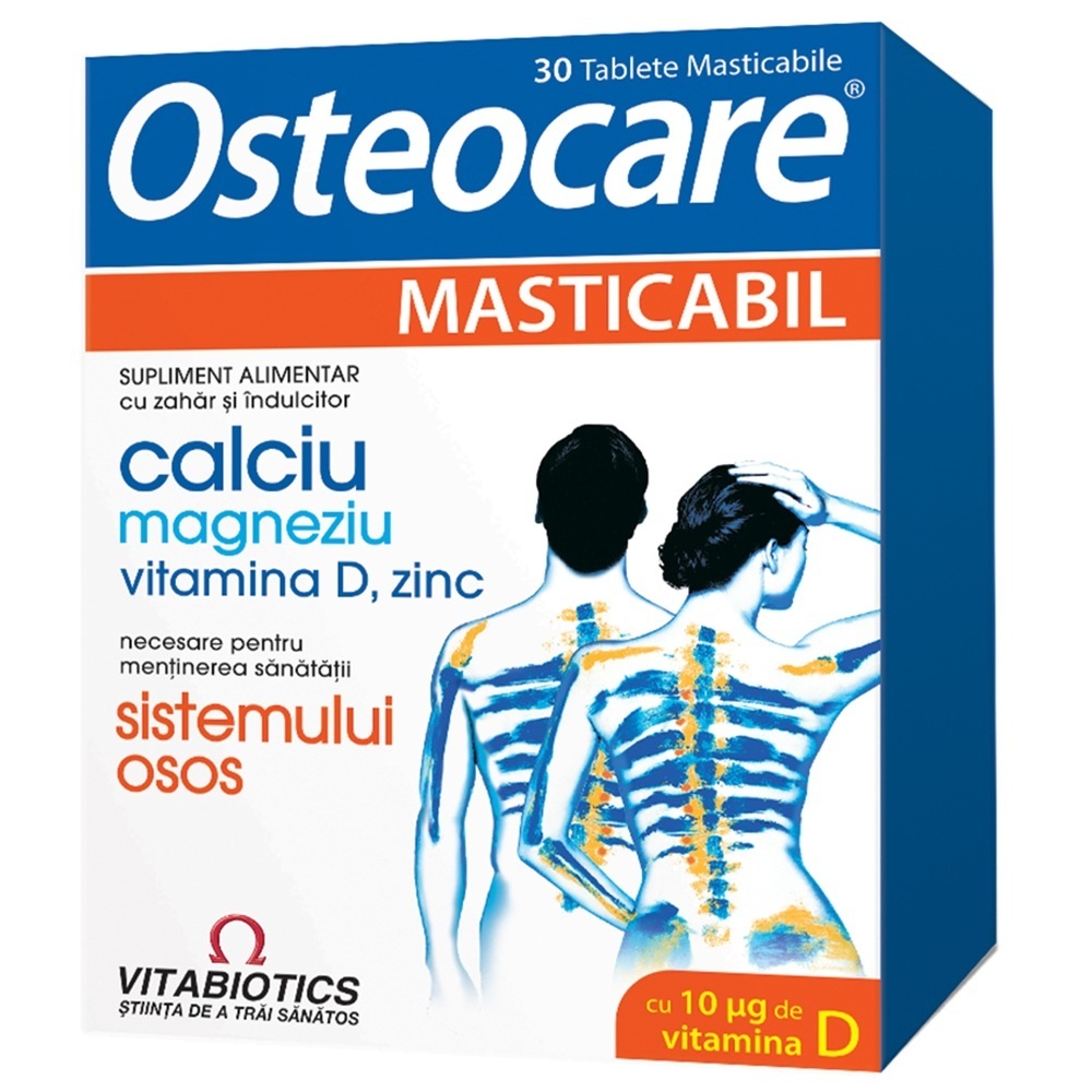 Vitabiotics Osteocare Masticabil, 30 comprimate