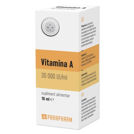 Vitamina A, 30000 UI/ml, 10 ml, Parapharm