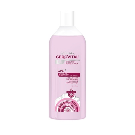 apă micelară cu ulei de trandafir sălbatic Perfect Look H3 Evolution, 400 ml, Gerovital