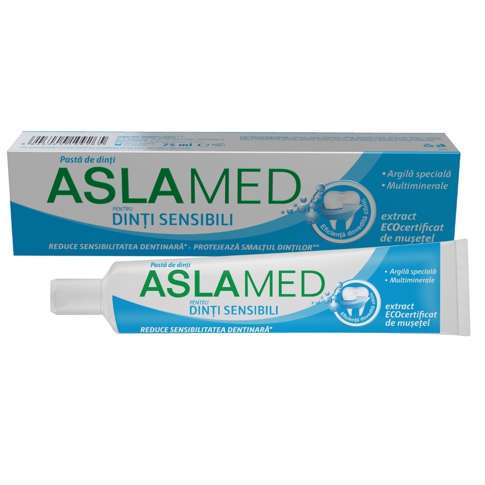 AslaMed Pastă de Dinți pentru Dinți Sensibili, 75 ml
