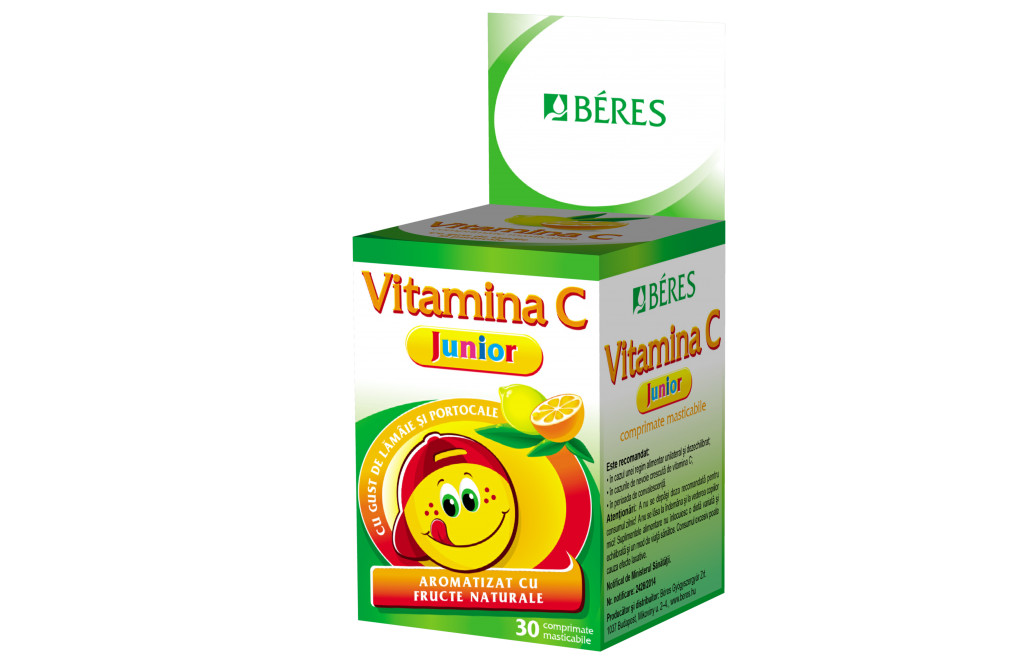 Beres vitamina c junior 50mg x 30cp.mast