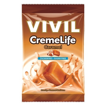 Bomboane cu aromă de caramel Creme Life, 60 g, Vivil