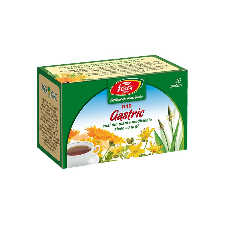 Ceai Gastric Fares - Protecție Stomacală Naturală, 20 Plicuri