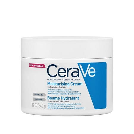 CeraVe crema hidratanta pentru fata si corp, piele uscata, 340 g
