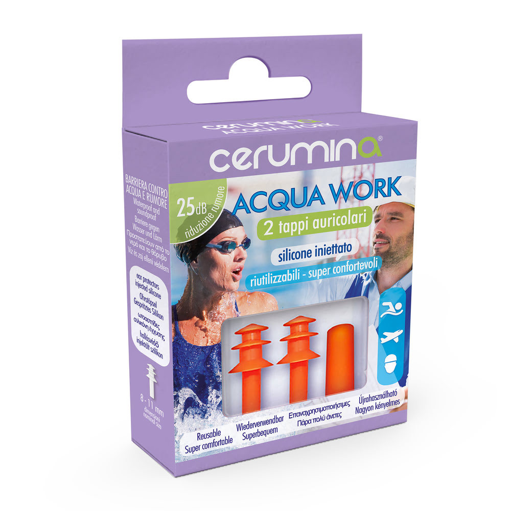 Cerumina acqua work dopuri urechi din silicon injectat, 2 bucati