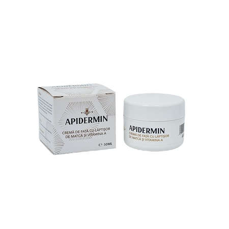 Cremă de față cu lăptișor de matca Apidermin, 50 ml, Complex Apicol Veceslav