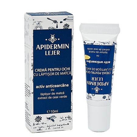 Cremă pentru ochi activ anticearcane Apidermin Lejer, 10 ml, Complex Apicol