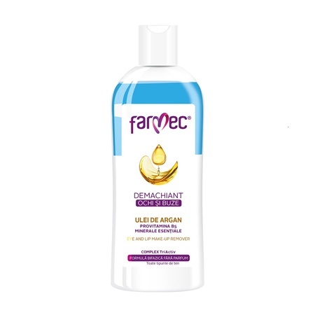 Demachiant pentru ochi și buze cu ulei de argan, 150 ml, Farmec
