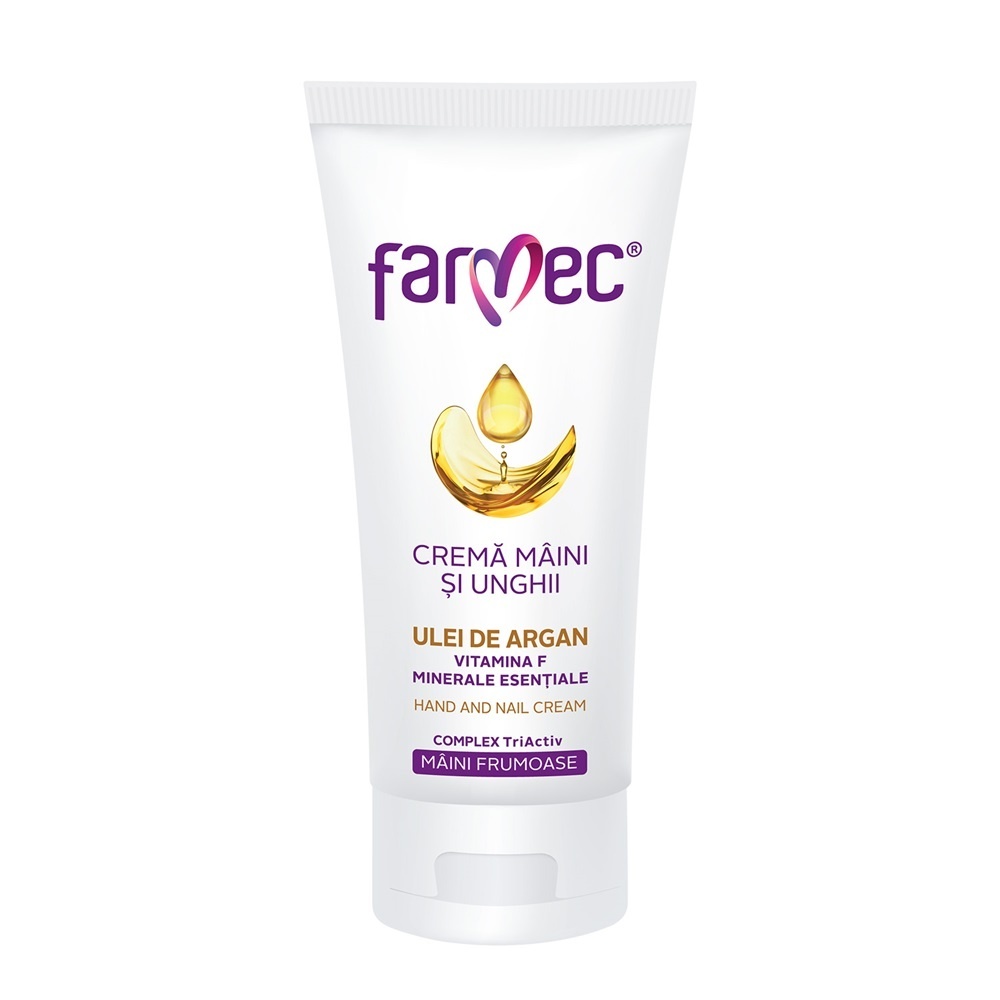 Farmec Cremă pentru Mâini și Unghii cu Ulei de Argan, 100 ml
