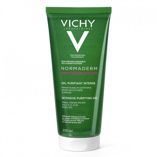Gel de curatare ten gras normaderm phytosolution, 200 ml, vichy