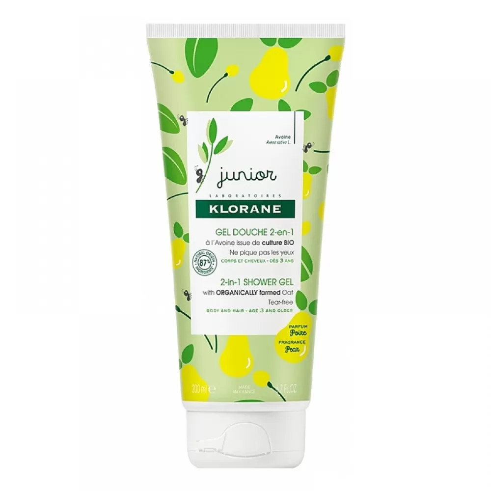 Gel spumant 2in1 cu parfum de pere, 200ml, klorane junior