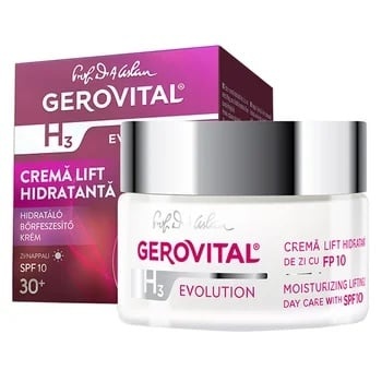 Gerovital H3 Evolution crema de zi lift hidratanta SPF 10, 50 ml