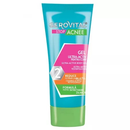 Gerovital Stop Acnee gel ultra activ pentru corp (spate, brate), 50 ml