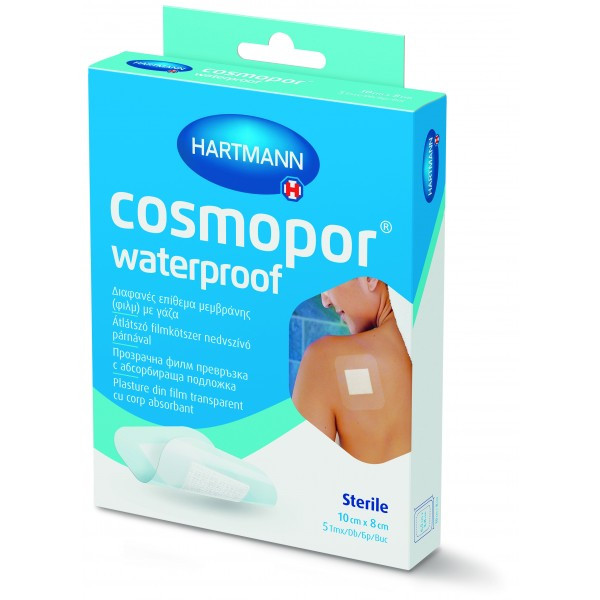 Hartmann cosmopor waterproof plasture 10cmx8cm x5buc