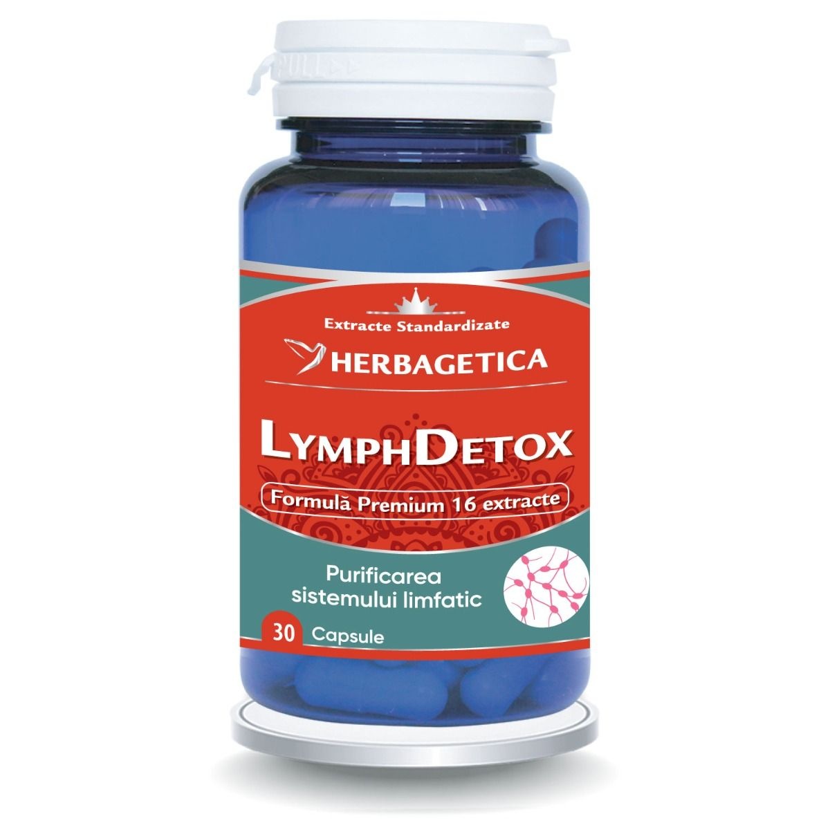 Herbagetica Lymph Detox, 30 capsule
