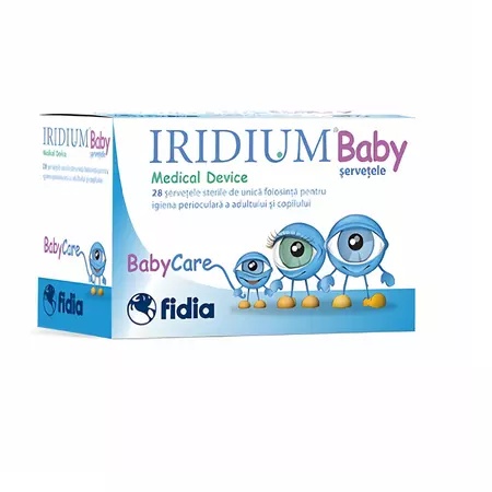 Iridium Baby servetele oculare sterile, 28 bucati, Fidia