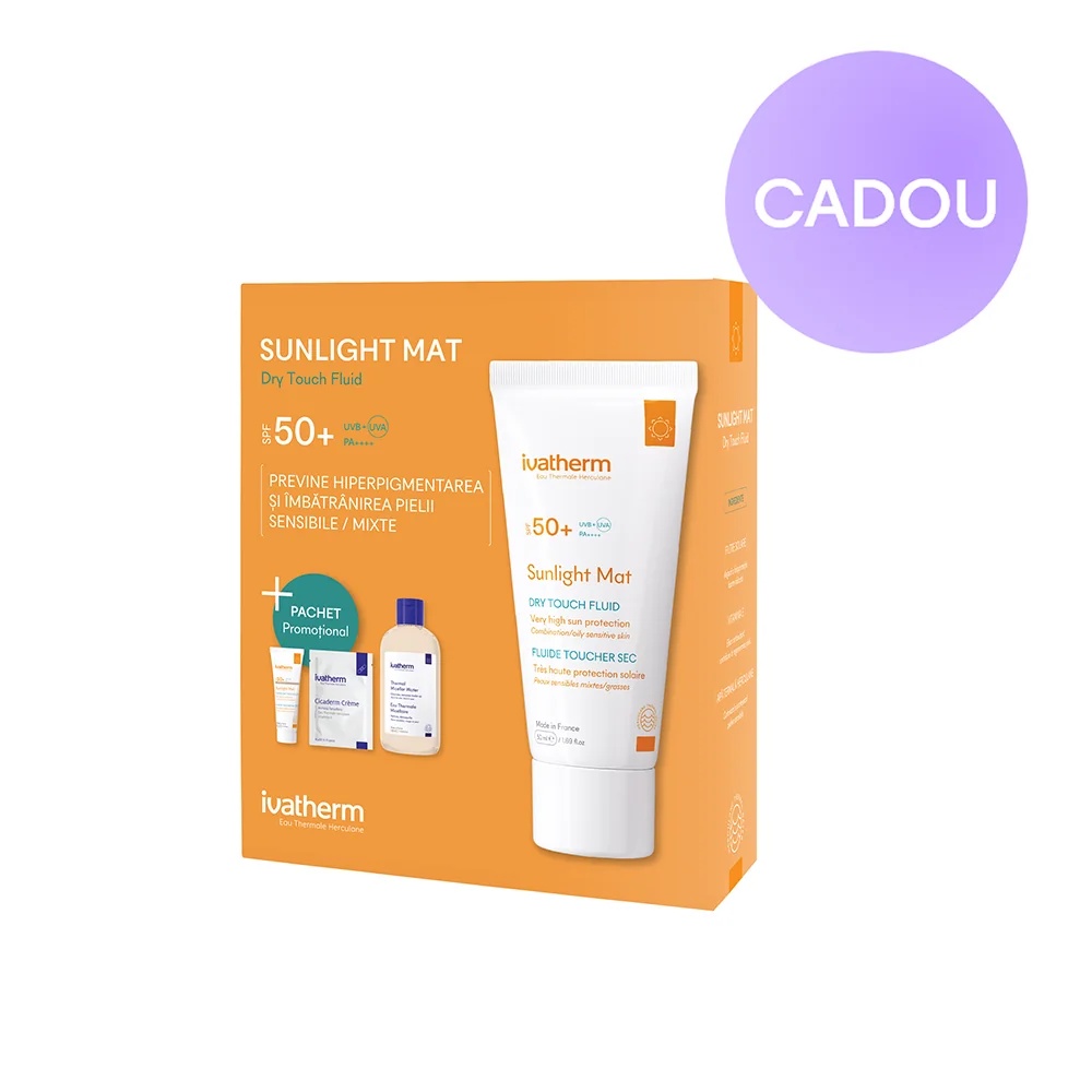 Ivatherm Pachet Sunlight Mat 50 Ml + Apa Mice Lara 100 Ml + Mostre