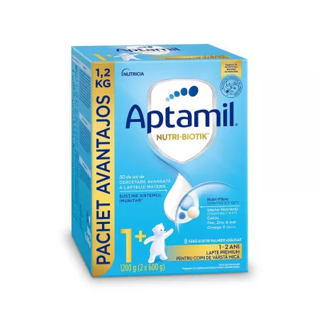 Lapte praf nutri - biotik 1+, 1-2 ani, 1200 g, aptamil