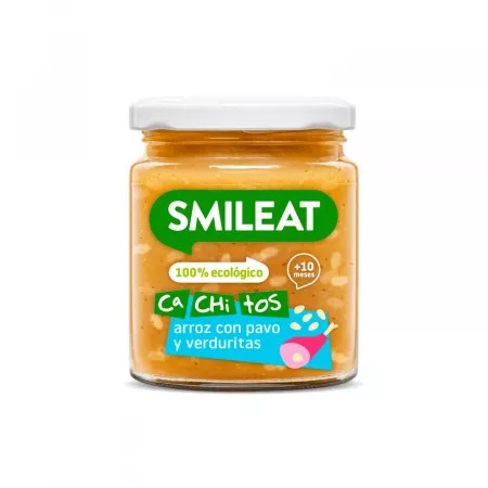Mancare Bio din orez, curcan si legume +10 luni, 230 g – Smileat