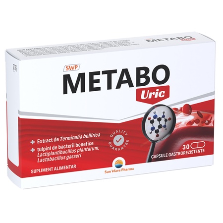 Metabo Uric, 30 capsule gastrorezistente, Sun Wave Pharma