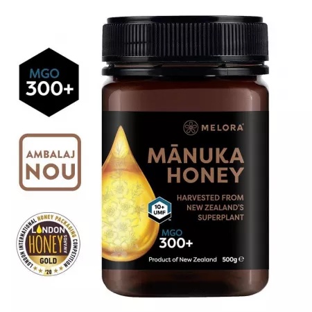 Miere de Manuka Melora MGO 300+ (UMF 10+), Noua Zeelanda, 500 g