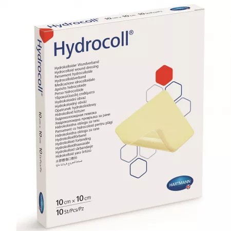 Pansament hidrocoloid hydrocoll, 10x10 cm, 10 bucati, hartmann
